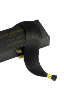 Remy Royale I-Tips - Jet Black (#1)(Remy Royale I Tips Jet Black 1) -Cliphair Sale Store 1 rti website box