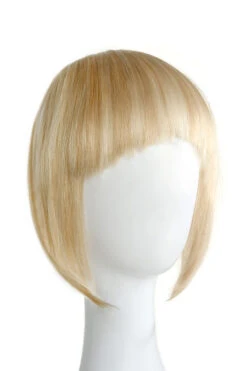 Clip In /on Human Hair Fringe / Bangs - Barbie Blonde (#16/60)(Clip In On Human Hair Fringe Bangs 16 60) -Cliphair Sale Store 16 60 fr website display