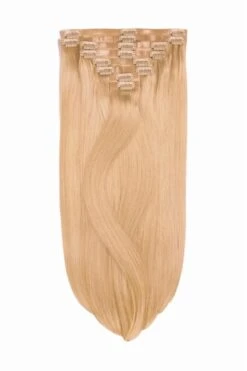 Light Golden Blonde Remy Royale Seamless Clip Ins (#16)(Remy Royale Seamless Clip Ins Light Golden Blonde 16)