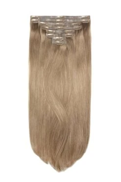 Remy Royale Seamless Clip Ins - Lightest Brown (#18)(Seamless Clip In Hair Extensions Double Drawn Lightest Brown)