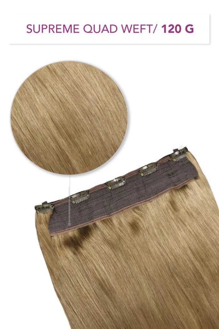 Lightest Brown (#18) Supreme Quad Weft One Piece Clip In Hair Extensions(Lightest Brown 18 Supreme Quad Weft One Piece Clip In Hair Extension) 1 Lightest Brown (#18) Supreme Quad Weft One Piece Clip In Hair Extensions(Lightest Brown 18 Supreme Quad Weft One Piece Clip In Hair Extension)