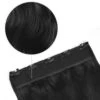 Natural Black (#1B) Supreme Quad Weft One Piece Clip In Hair Extensions(Natural Black 1b Supreme Quad Weft One Piece Clip In Hair Extension)