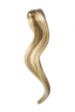 One Piece Top-up Remy Clip In Human Hair Extensions - Natural Sandy Blonde (#12/16/613)(One Piece Clip In Hair Extension Brown Blonde Mix 12 16 613) -Cliphair Sale Store 1 05fcd37a 7766 484f 98e5 a59f6cea3974