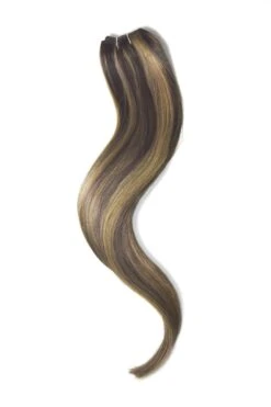 One Piece Top-up Remy Clip In Human Hair Extensions - Chocolate Honey (#4/27)(One Piece Clip In Hair Extension Brown Blonde Mix 4 27) -Cliphair Sale Store 1 0fe43679 a519 4bae 93ed 7d0509907e23