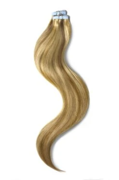 Tape In Remy Human Hair Extensions - Natural Sandy Blonde (#12/16/613)(Tape In Remy Human Hair Extension Blonde Mix 12 16 613)
