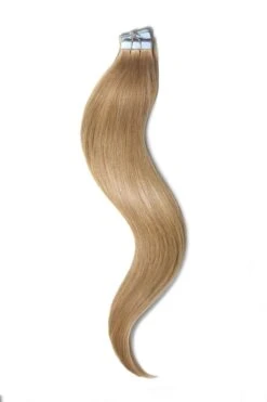 Tape In Remy Human Hair Extensions - Strawberry/Ginger Blonde (#27)(Tape Hair Extensions Blonde 27)