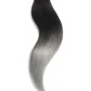 Tape In Remy Human Hair Extensions Silver Black Ombre (#T1B/SG)(Tape In Remy Human Hair Extensions Ombre T1b Sg)