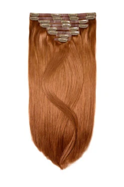 Remy Royale Seamless Clip Ins - Flaming Ginger (#350)(Remy Royale Seamless Clip Ins Ginger Red Natural Red 350)