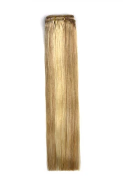 Remy Royale Double DrawnHuman Hair Weft WeaveExtensions - Biscuit Blondey (#18/613)(Royale Human Hair Weft Weave Human Hair Extensions Brown Blonde Mix 18 613)