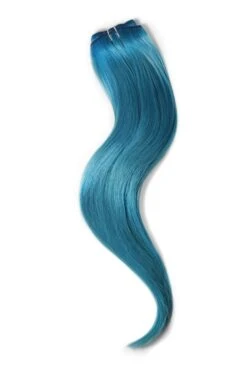 One Piece Top-up Remy Clip In Human Hair Extensions - Turquoise(One Piece Clip In Hair Extension Turquoise) -Cliphair Sale Store 1 8a51a394 96a0 40cb 8c53 9c36f1dc5cf6