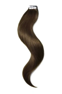 Tape In Remy Human Hair Extension Mousey Brown (#6B)(Tape In Remy Human Hair Extension Mousey Brown 6b)