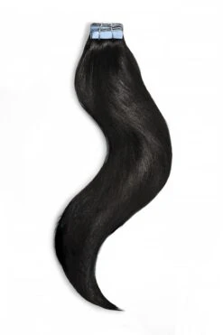 Tape In Remy Human Hair Extension Natural Black (#1B)(Tape In Remy Human Hair Extension Natural Black 1b)