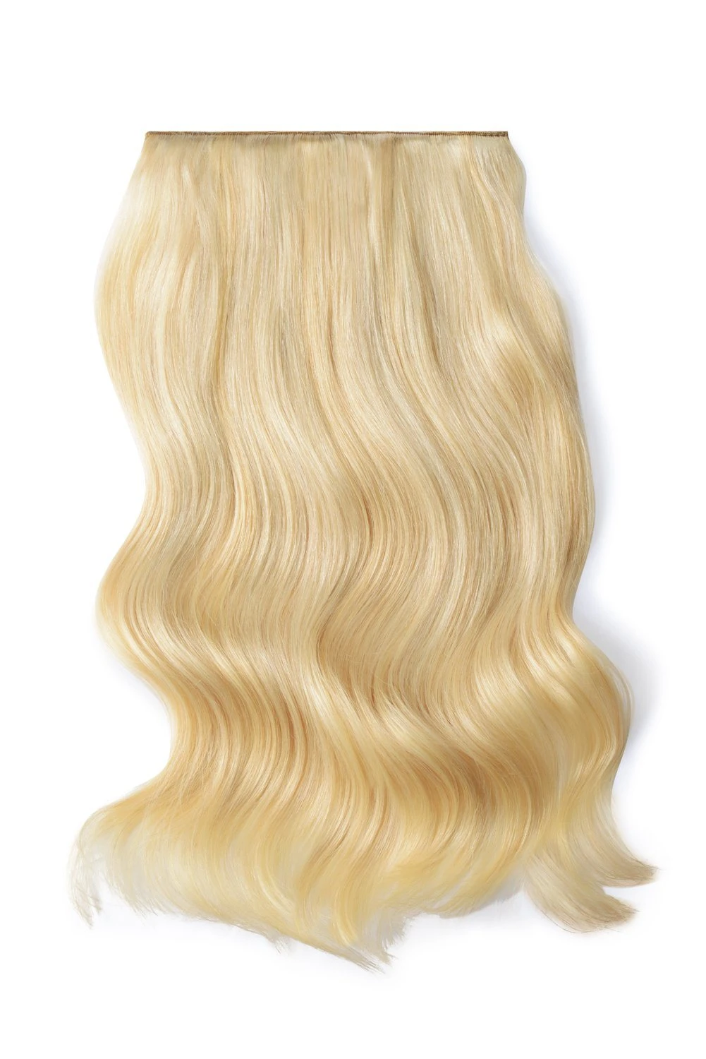 Double Wefted Full Head Remy Clip In Human Hair Extensions - Creamy Blonde (#22/613)(Double Wefted Set Clip In Hair Extensions Blonde Mix 22 613) 1 Double Wefted Full Head Remy Clip In Human Hair Extensions - Creamy Blonde (#22/613)(Double Wefted Set Clip In Hair Extensions Blonde Mix 22 613)