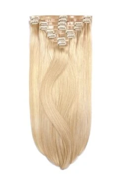 Light Ash Blonde Remy Royale Seamless Clip Ins (#22)(Remy Royale Seamless Clip Ins Light Ash Blonde 22)