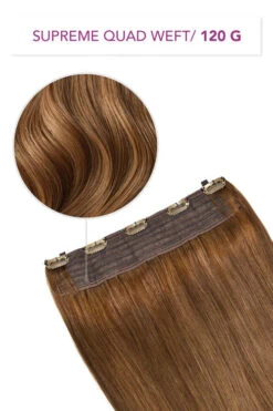 Light Auburn (#30) Supreme Quad Weft One Piece Clip In Hair Extensions(Light Auburn 30 Supreme Quad Weft One Piece Clip In Hair Extension)