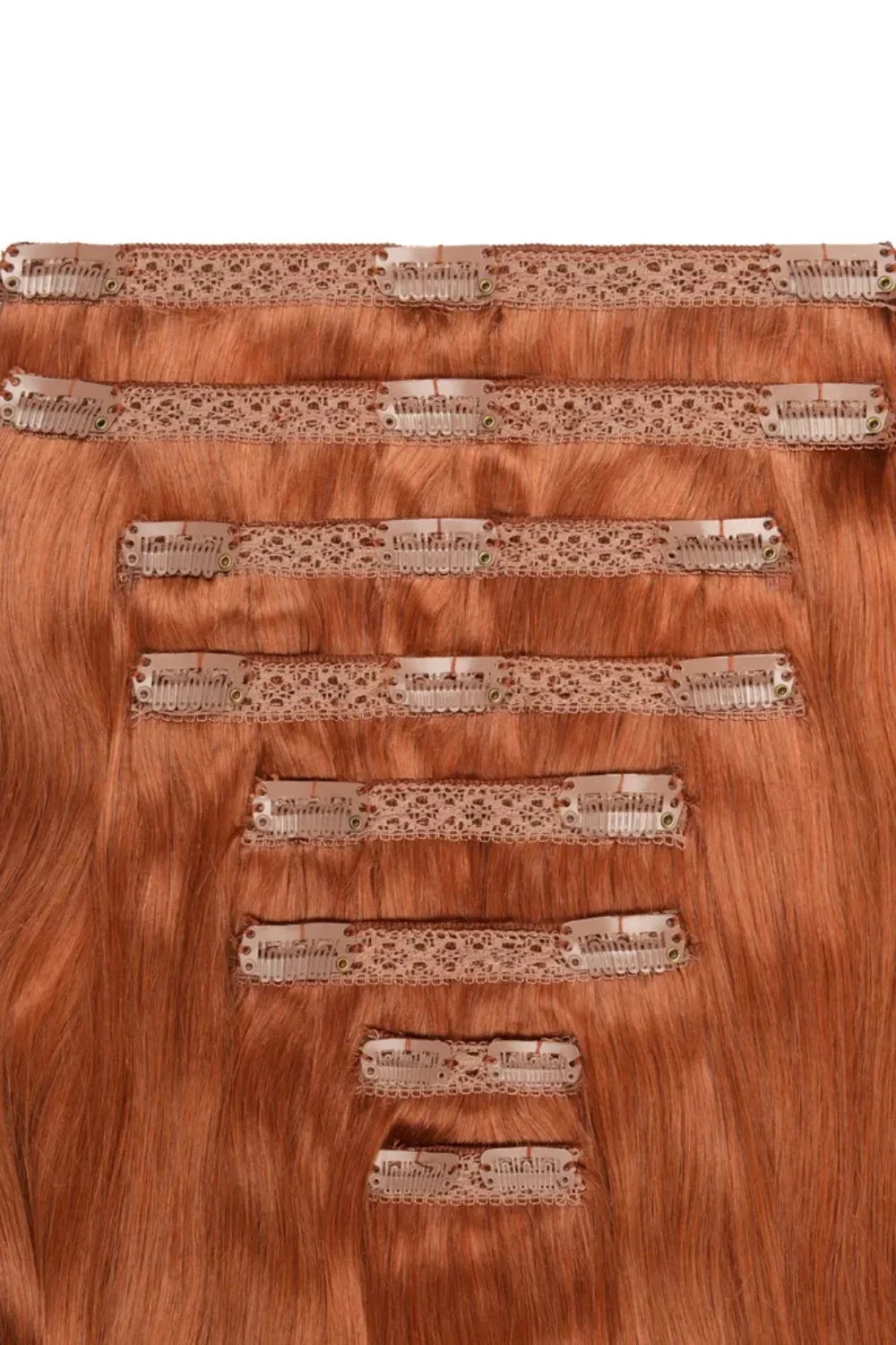 Double Wefted Full Head Remy Clip In Human Hair Extensions - Cowgirl Copper (#350/33)(Double Wefted Full Head Remy Clip In Human Hair Extensions Cowgirl Copper 350 33) 2 Double Wefted Full Head Remy Clip In Human Hair Extensions - Cowgirl Copper (#350/33)(Double Wefted Full Head Remy Clip In Human Hair Extensions Cowgirl Copper 350 33) - Image 2