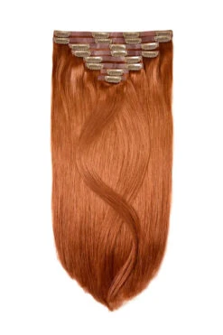 Remy Royale Seamless Clip Ins - Cowgirl Copper (#350/33)(Cowgirl Copper 350 33 Double Drawn Seamless Clip In Hair Extensions)