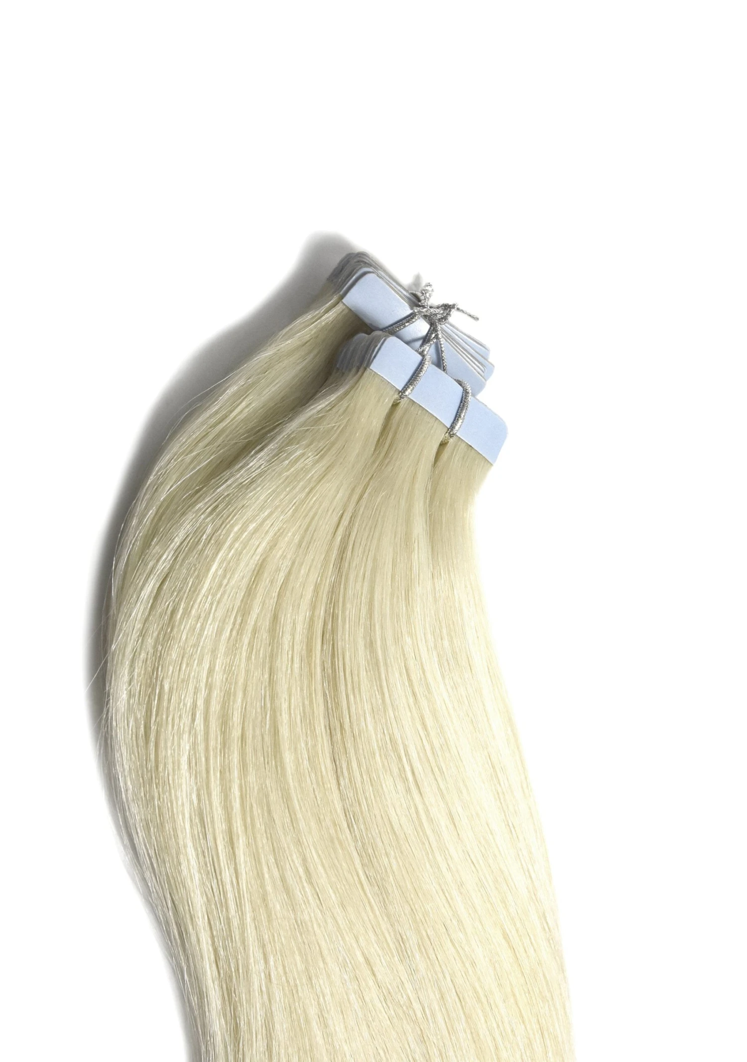 Tape In Hair Extensions - Ice Blonde(Tape In Remy Human Hair Extension Ice Blonde) 2 Tape In Hair Extensions - Ice Blonde(Tape In Remy Human Hair Extension Ice Blonde) - Image 2