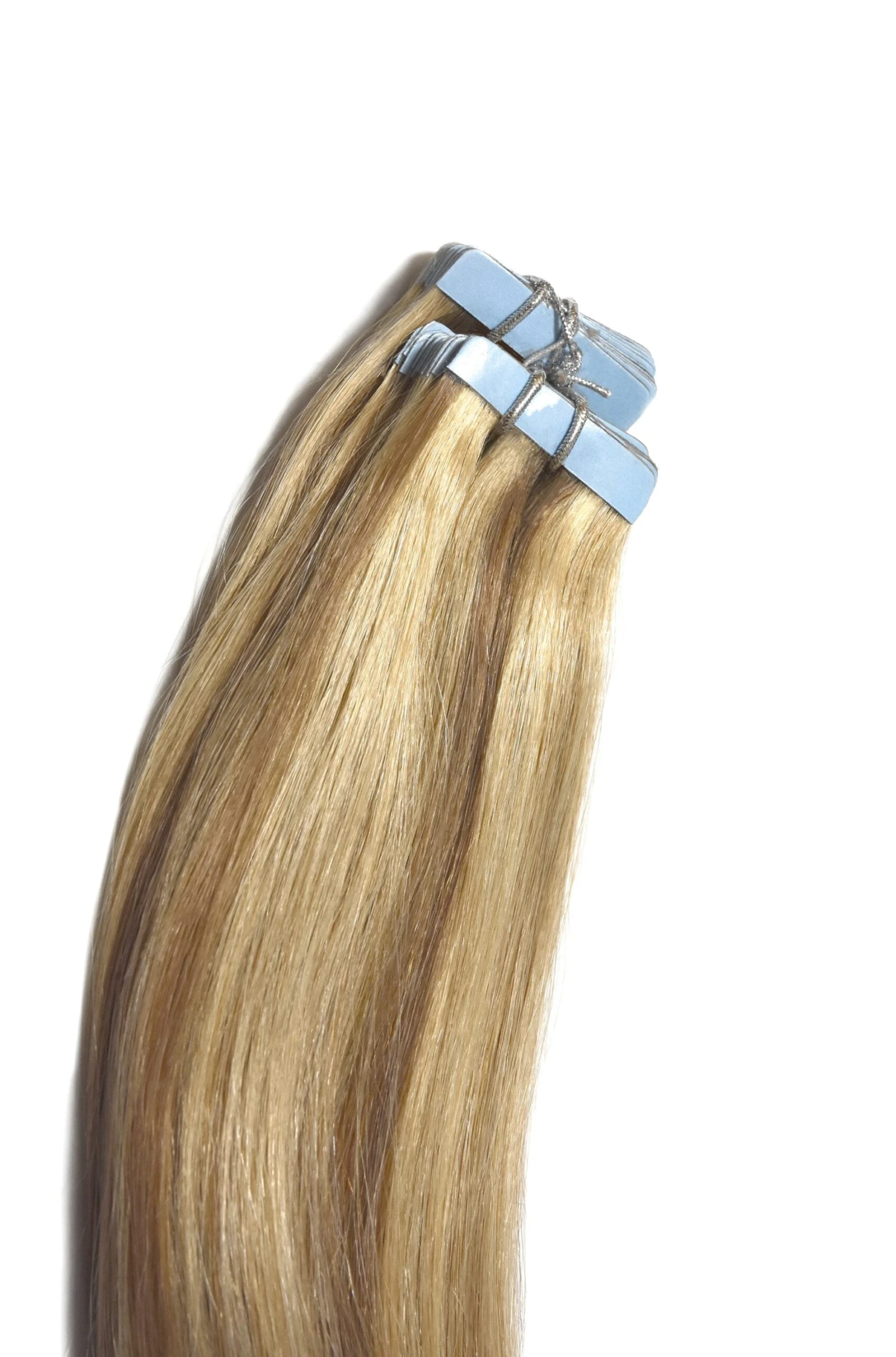 Tape In Remy Human Hair Extensions - Natural Sandy Blonde (#12/16/613)(Tape In Remy Human Hair Extension Blonde Mix 12 16 613) 2 Tape In Remy Human Hair Extensions - Natural Sandy Blonde (#12/16/613)(Tape In Remy Human Hair Extension Blonde Mix 12 16 613) - Image 2