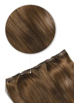 One Piece Top-up Remy Clip In Human Hair Extensions - Toffee Brown (#5)(One Piece Top Up Remy Clip In Human Hair Extension Toffee Brown 5)