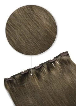 One Piece Top-up Remy Clip In Human Hair Extensions - Ash Brown (#9)(One Piece Clip In Hair Extension Ash Brown 9)