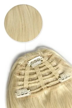 Clip In /on Remy Human Hair Fringe / Bangs - Lightest Blonde (#60)(Clip On Fringe Hair Lightest Blonde 60) 6 Clip In /on Remy Human Hair Fringe / Bangs - Lightest Blonde (#60)(Clip On Fringe Hair Lightest Blonde 60) -Cliphair Sale Store 3 48bb5bc4 055b 46f8 81af 41482a37c14e
