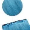 One Piece Top-up Remy Clip In Human Hair Extensions - Turquoise(One Piece Clip In Hair Extension Turquoise)