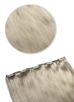 One Piece Top-up Remy Clip In Human Hair Extensions - Silver Sand (#SS)(One Piece Top Up Remy Clip In Human Hair Extension Silver Sand Ss)