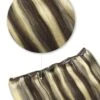 One Piece Top-up Remy Clip In Human Hair Extensions - Cookies & Cream (#4/613)(One Piece Clip In Hair Extension Brown Blonde Mix 4 613)