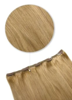 One Piece Top-up Remy Clip In Human Hair Extensions - Strawberry/Ginger Blonde (#27)(One Piece Clip In Hair Extension Strawberryginger Blonde 27)