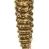 Curly Clip-In Human Hair Extensions - Peaches & Cream (#27/613)(Curly Full Head Remy Clip In Human Hair Extensions Blonde Mix 27 613)