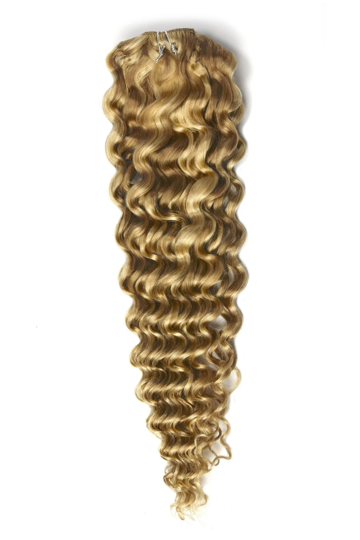 Curly Clip-In Human Hair Extensions - Peaches & Cream (#27/613)(Curly Full Head Remy Clip In Human Hair Extensions Blonde Mix 27 613) 1 Curly Clip-In Human Hair Extensions - Peaches & Cream (#27/613)(Curly Full Head Remy Clip In Human Hair Extensions Blonde Mix 27 613)