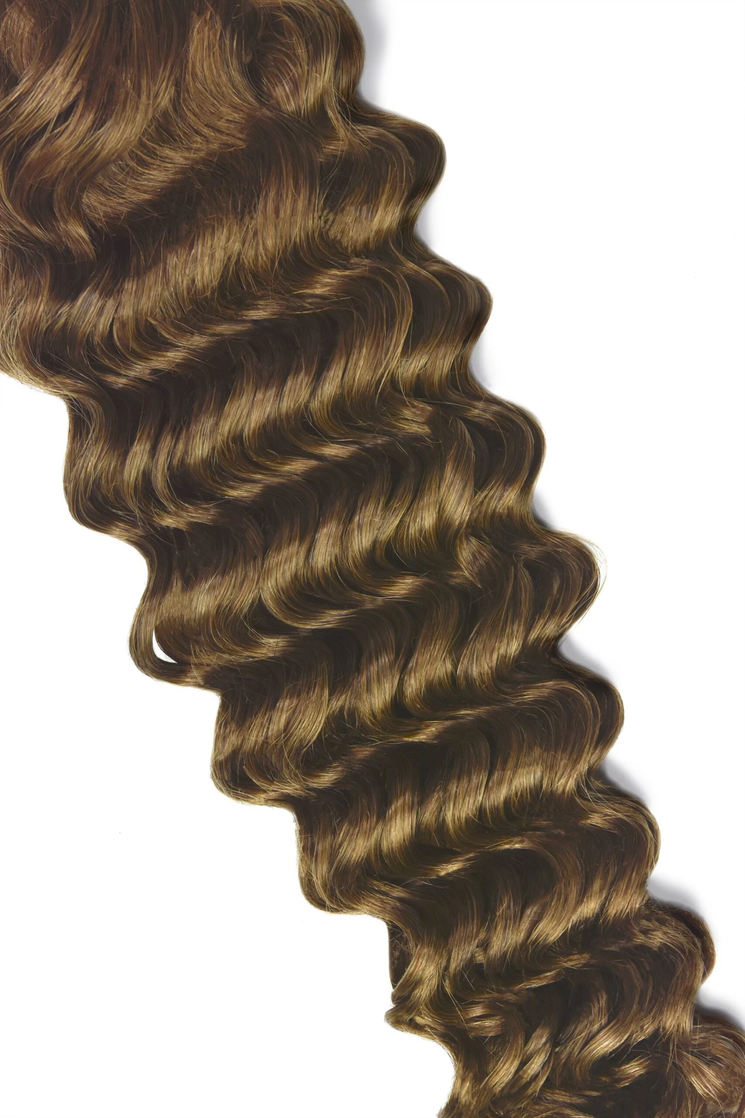 Curly Clip-In Human Hair Extensions - Chestnut Brown (#6)(Curly Full Head Remy Clip In Human Hair Extensions Light Chestnut Brown 6) 4 Curly Clip-In Human Hair Extensions - Chestnut Brown (#6)(Curly Full Head Remy Clip In Human Hair Extensions Light Chestnut Brown 6) - Image 4