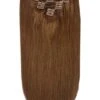 Full Head Remy Clip In Human Hair Extensions - Toffee Brown (#5)(Full Head Remy Clip In Human Hair Extensions Toffee Brown 5)