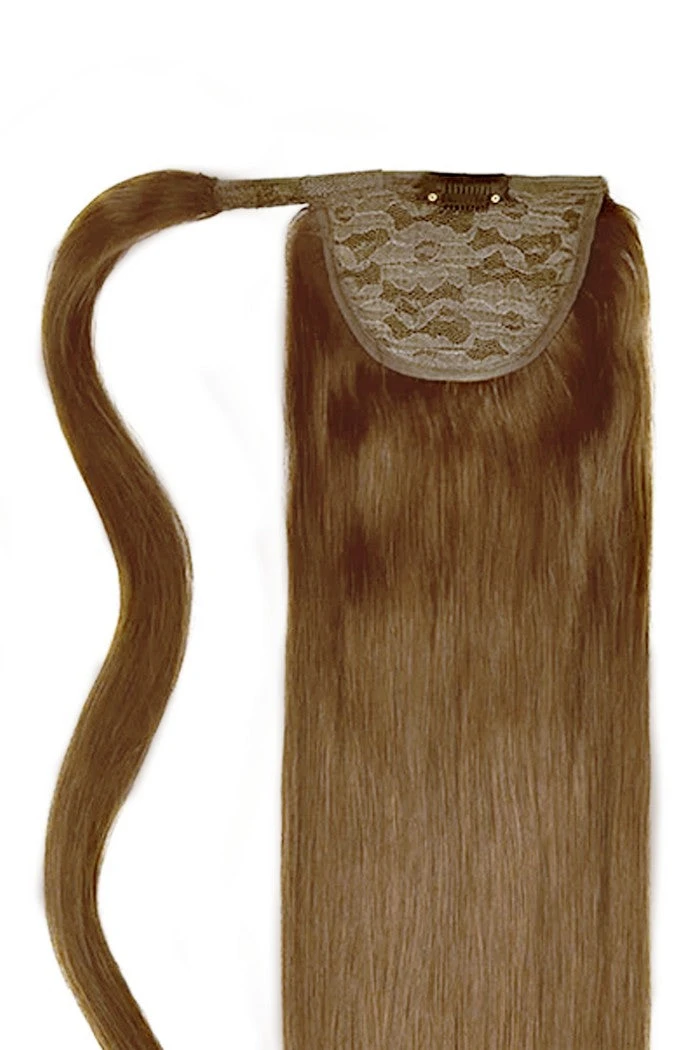 Light/Chestnut Brown (#6) Straight Up Wrap Around Ponytail(Light Chestnut Brown 6 Straight Up Wrap Around Ponytail) 2 Light/Chestnut Brown (#6) Straight Up Wrap Around Ponytail(Light Chestnut Brown 6 Straight Up Wrap Around Ponytail) - Image 2