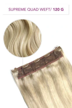 BlondeMe (#60/SS) Supreme Quad Weft One Piece Clip In Hair Extensions(Blondeme 60 Ss Supreme Quad Weft One Piece Clip In Hair Extension)