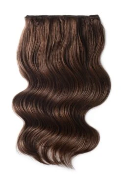 Double Wefted Full Head Remy Clip In Human Hair Extensions - Mousey Brown (#6B)(Double Wefted Full Head Remy Clip In Human Hair Mousey Brown 6b)