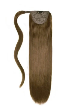 Medium Ash Brown (#8) Straight Up Wrap Around Ponytail Extension(Medium Ash Brown 8 Straight Up Wrap Around Ponytail Extension)