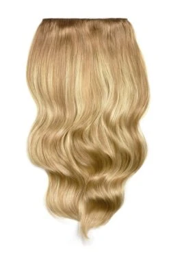 Double Wefted Full Head Clip In Hair Extensions - Biscuit Blondey Balayage(Balayage Hair Extensions Double Weft Biscuit Blondey)