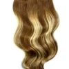 Double Wefted Full Head Clip In Hair Extensions - Chestnut Bronde Balayage(Balayage Hair Extensions Double Weft Chestnut Bronde)