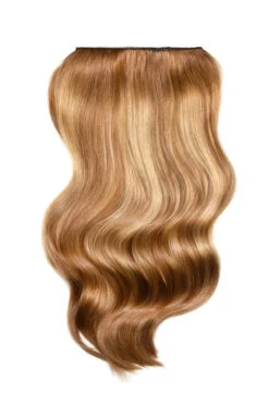 Double Wefted Full Head Clip In Hair Extensions - Cinnamon Swirl Balayage(Balayage Hair Extensions Double Weft Cinnamon Swirl)