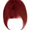 Clip In /on Human Hair Fringe / Bangs - Deep Red(Clip In On Human Hair Fringe Bangs Deep Red)