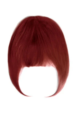 Clip In /on Human Hair Fringe / Bangs - Deep Red(Clip In On Human Hair Fringe Bangs Deep Red)