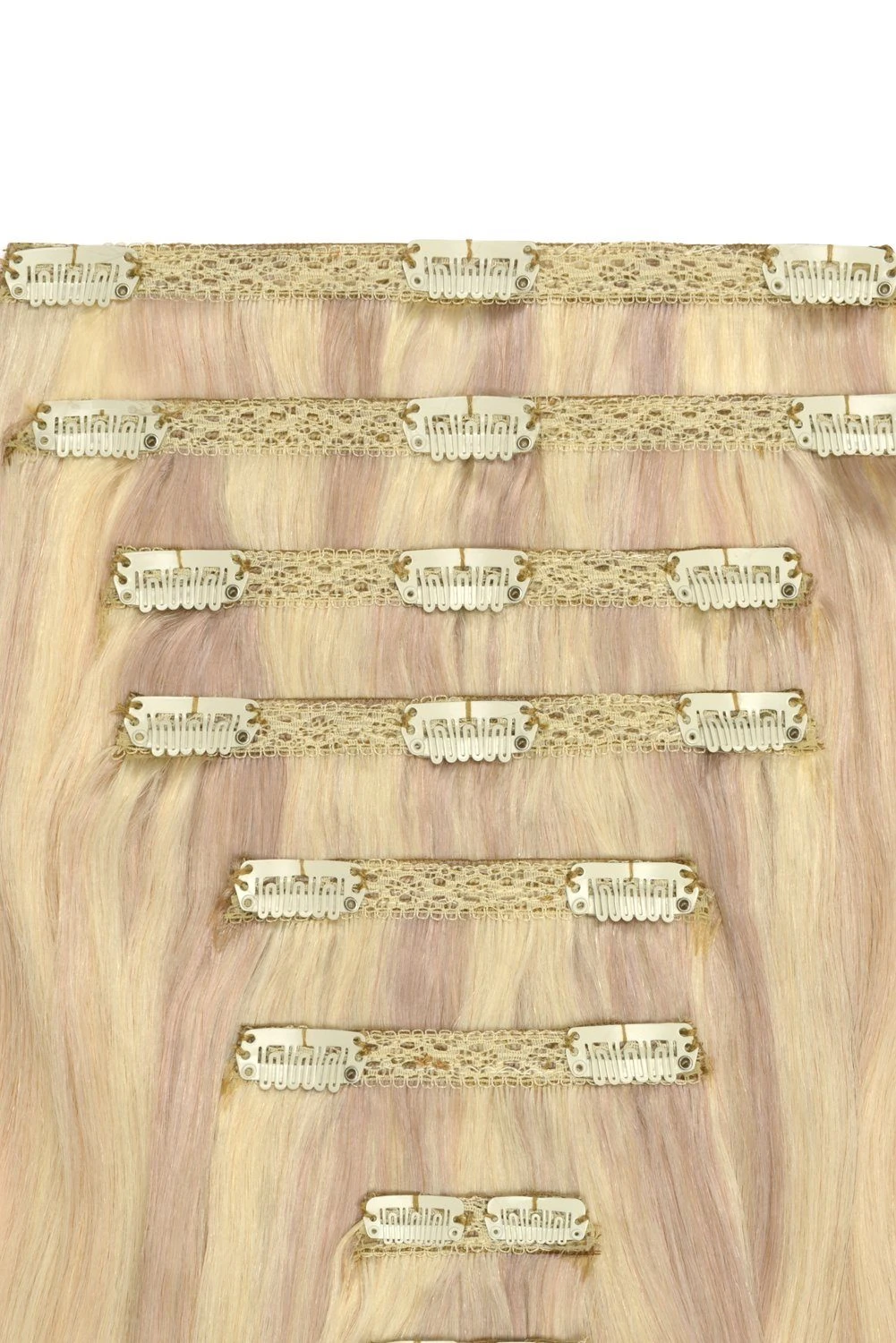Double Wefted Full Head Remy Clip In Human Hair Extensions - BlondeMe (#60/SS)(Double Wefted Full Head Remy Clip In Human Hair Extensions Blonde Me 60 Ss) 2 Double Wefted Full Head Remy Clip In Human Hair Extensions - BlondeMe (#60/SS)(Double Wefted Full Head Remy Clip In Human Hair Extensions Blonde Me 60 Ss) - Image 2