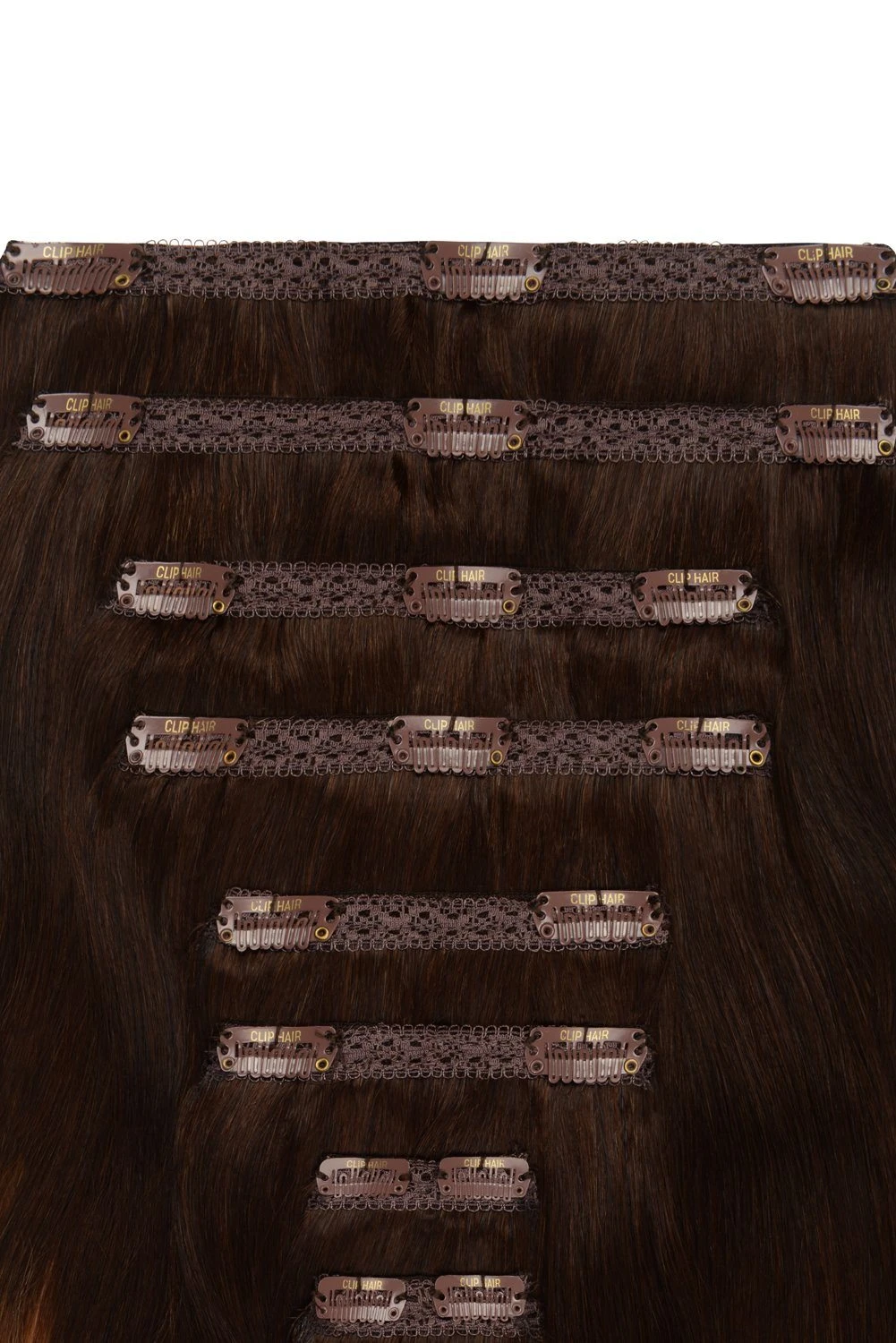 Double Wefted Full Head Remy Clip In Human Hair Extensions - Chocolate Honey Ombre (#T4/27)(Double Weft Ombre Hair Extensions T4 27) 2 Double Wefted Full Head Remy Clip In Human Hair Extensions - Chocolate Honey Ombre (#T4/27)(Double Weft Ombre Hair Extensions T4 27) - Image 2