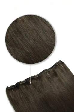 One Piece Top-up Remy Clip In Human Hair Extensions - Dark Brown (#3)(One Piece Top Up Remy Clip In Human Hair Extension Dark Brown 3)