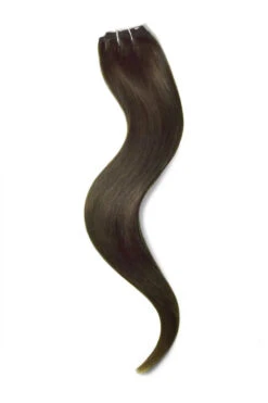 One Piece Top-up Remy Clip In Human Hair Extensions - Dark Brown (#3)(One Piece Top Up Remy Clip In Human Hair Extension Dark Brown 3) -Cliphair Sale Store Dark Brown Clip In Volumizer Hair Extensions 3 qf website full