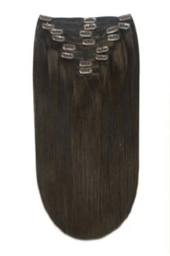 Full Head Remy Clip In Human Hair Extensions - Dark Brown (#3)(Full Head Remy Clip In Human Hair Extensions Dark Brown 3)