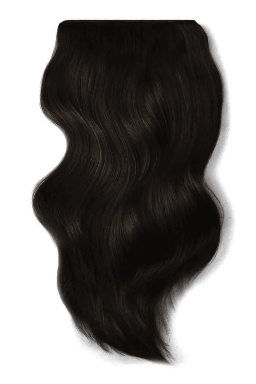 Double Wefted Full Head Remy Clip In Human Hair Extensions - Darkest Brown (#2)(Double Wefted Set Clip In Hair Extensions Darkest Brown 2) 1 Double Wefted Full Head Remy Clip In Human Hair Extensions - Darkest Brown (#2)(Double Wefted Set Clip In Hair Extensions Darkest Brown 2)