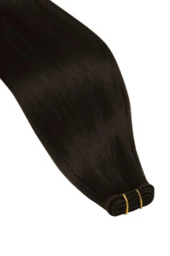 Darkest Brown (#2) Remy Royale Flat Weft Hair Extensions(Darkest Brown 2 Remy Royale Flat Weft Hair Extensions)